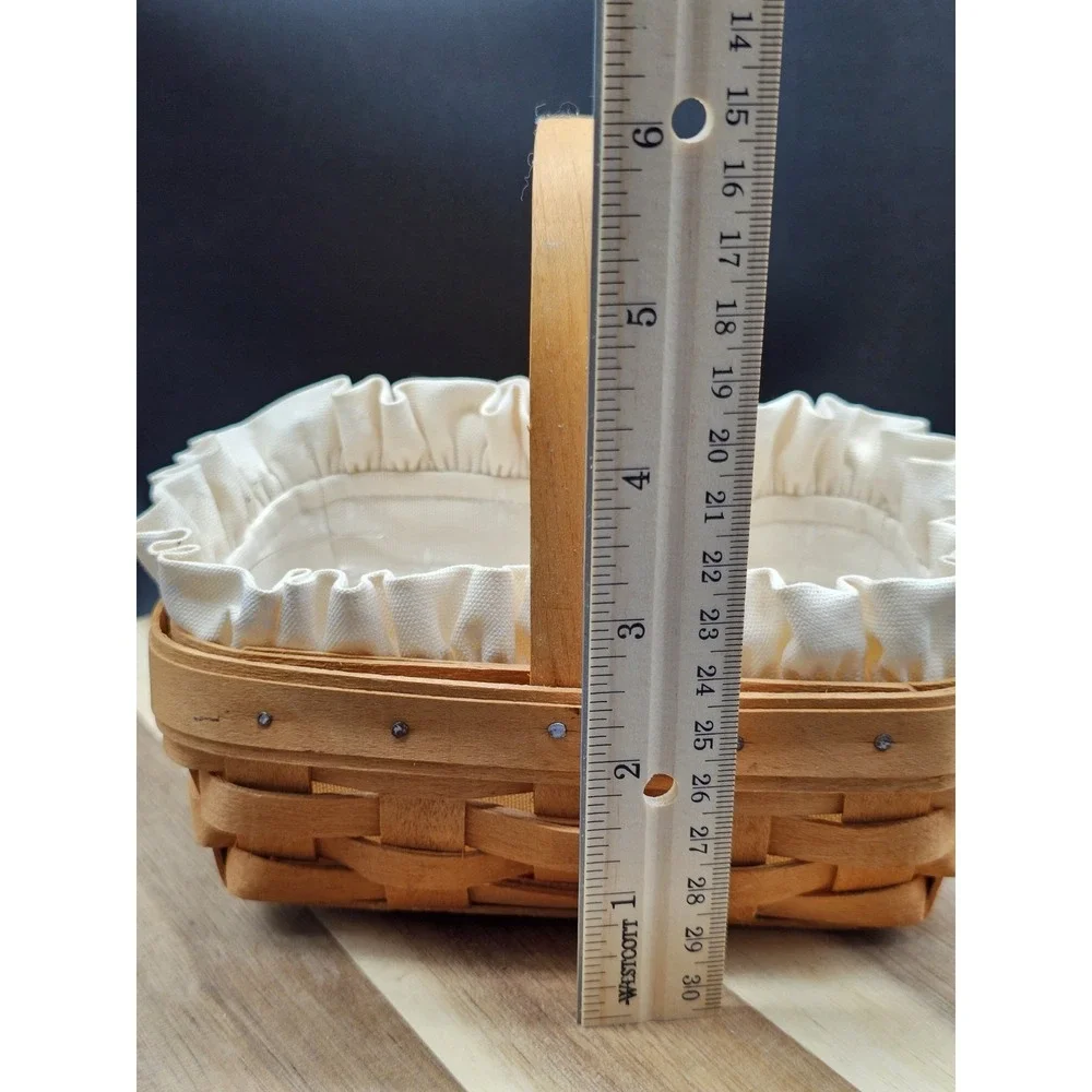 VTG 1996 Longaberger‎ Signed American Cancer Society Basket & Liner 6